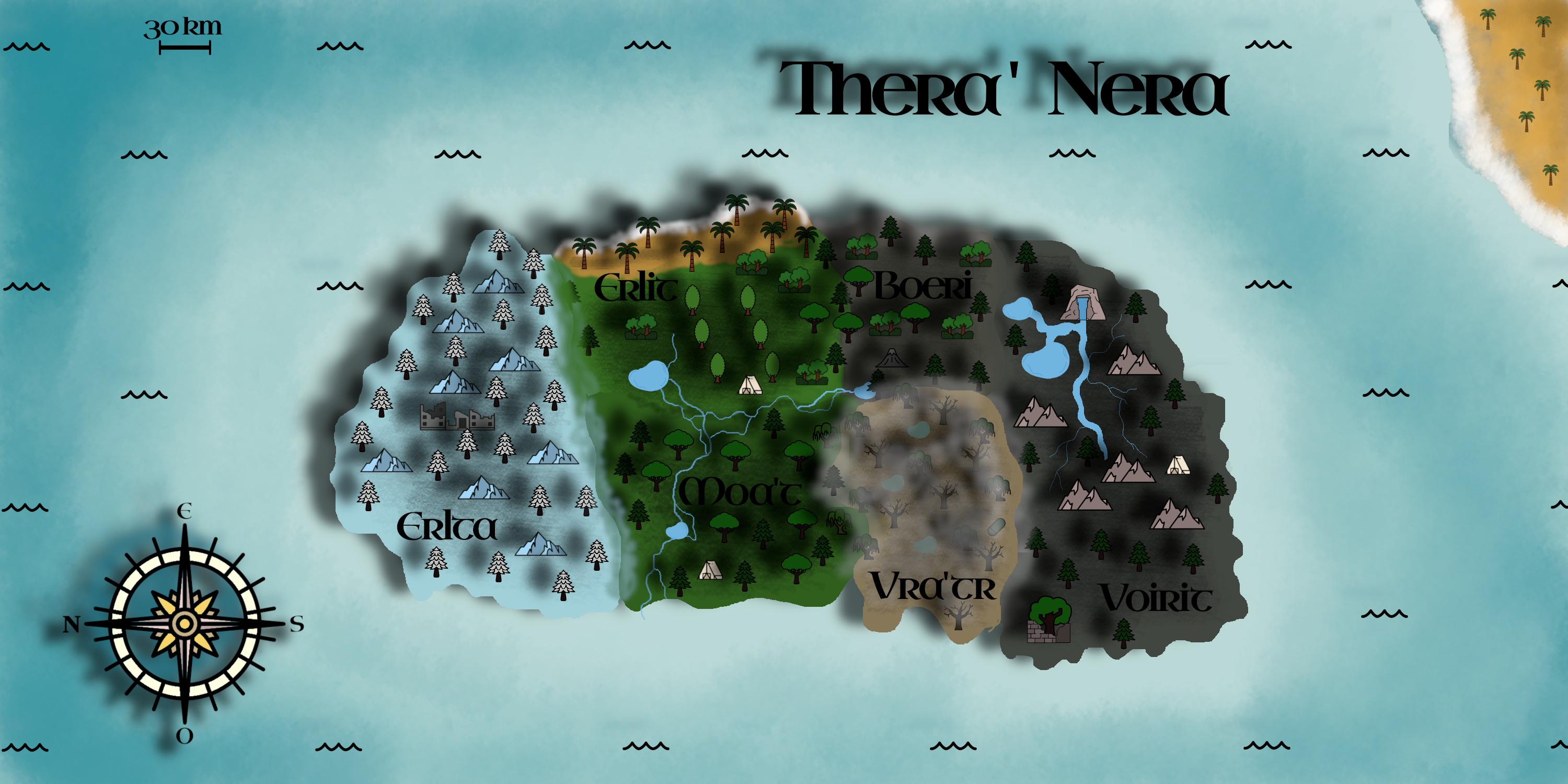 Carte interactive de Thera'nera